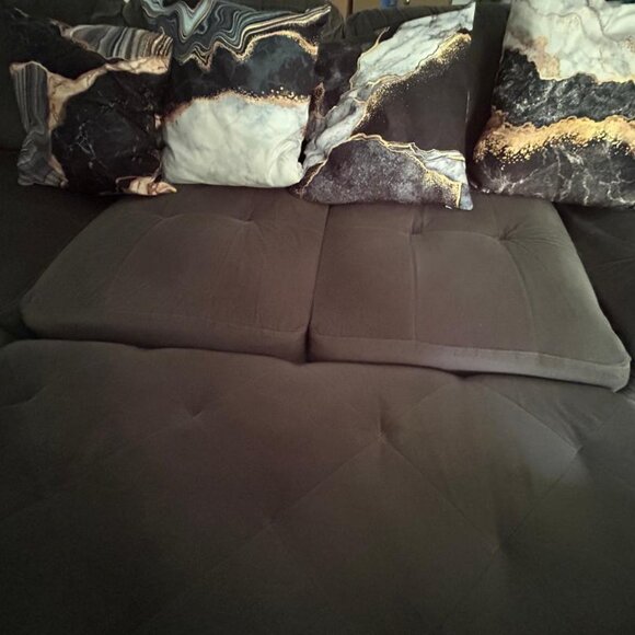 Set of 4 Black/White/Gold Marbled Designed Pillow Cases ONLY PILLOW CASES - Picture 4 of 6